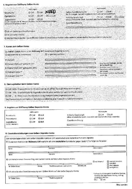 An official-looking form
