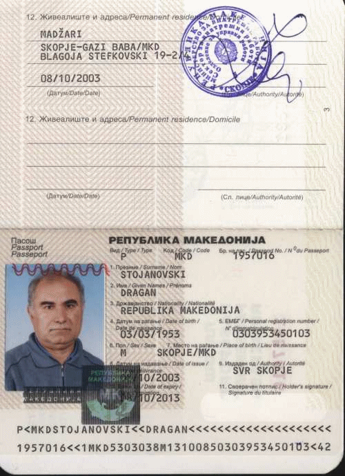 A fake passport