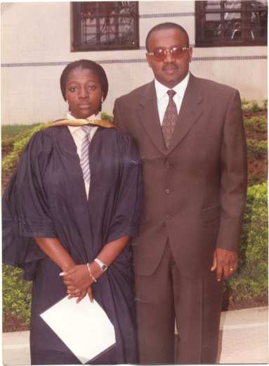 Vincent Adekunle and his daughter