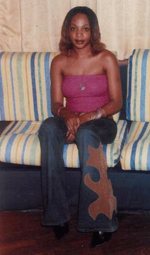 A photograph of a young woman