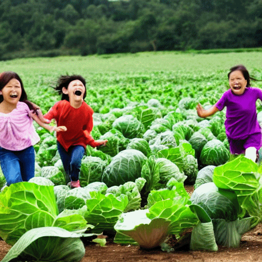 Children running away in terror