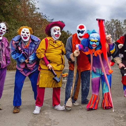 A group of clowns