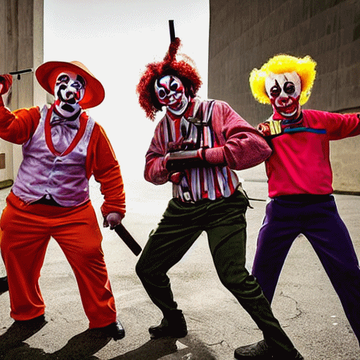 A group of clowns