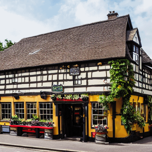 A traditional English pub - the Cock and Bull, Gypping in the Marsh