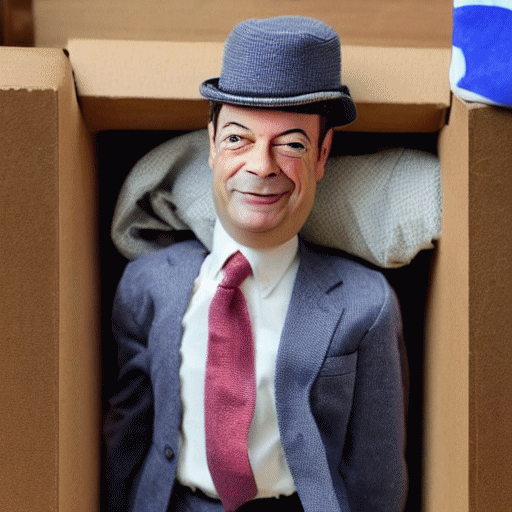 A ventriloquist's dummy with more than a passing resemblance to Nigel Fromage